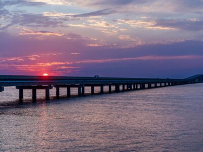 St. George Island Bridge sunset
