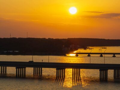 Sunset view of Escambia Bay