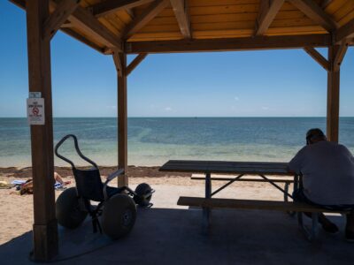 Veteran's Memorial Beach is accessible