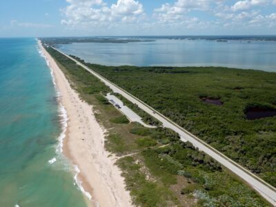 The Indian River Lagoon National Scenic Byway parallels the Atlantic